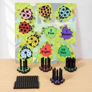 Juguete Educativo de Madera con Temática de Mariquita para Niños y Niñas, Juego de Mesa con Palitos para Aprender los Números, para Niños Mayores de 3 Años - Product Image 4