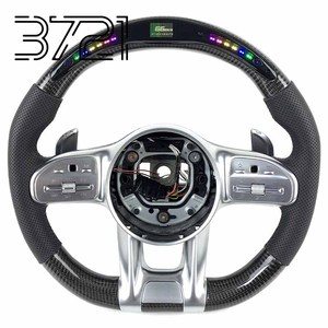 Volant de course en cuir et fibre de carbone LED pour Mercedes Benz AMG S CLA GLA GLE GLS classe 2018-2021 Accessoires auto - Product Image 1