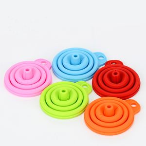Funil de silicone dobrável de borracha sem bpa, acessório de cozinha de qualidade alimentar fácil de limpar, mini funil de silicone em oferta - Product Image 3