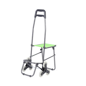 Portable supermarché pliable marché roulant à roues escalier escalade pliant Shopping épicerie chariot chariot sac avec chaise - Product Image 5