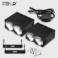 SENLO Nouveau P2 Plus 140W Feux tout-terrain Feux LED projecteurs Moto Vélo Lampe Mini phare de conduite Faisceau haut/bas Électrique