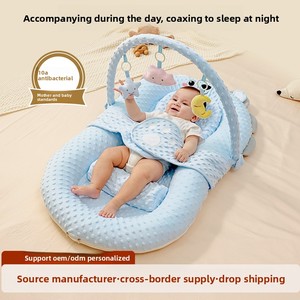En gros, Nid d'enfant pliant portable pour nouveau-né, transat de voyage, tapis d'éveil respirant avec jouets, ensemble de literie de couchage anti-sursautement - Product Image 5