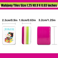 Ensemble de Mahjong Américain Design Cirque, 1,2 pouce, 160 Cristaux, Haute Qualité, Quatre Couches, Luxe Moderne, Résistant à l'Eau, Écologique