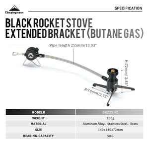 <span class=keywords><strong>Adaptateur</strong></span> de convertisseur de gaz butane pour réchaud de camping Campingmoon Camping Saver avec <span class=keywords><strong>tuyau</strong></span> d'extension pour cartouche de gaz et réservoir de gaz - Product Image 3