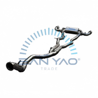 Système d'échappement Catback Valvetronic haute performance en acier inoxydable poli miroir, fabriqué par Sanyao ou par une usine OEM/ODM, garantie 2 ans