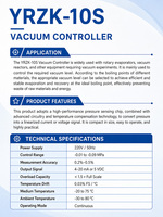 YRZK-10S Digital Vacuum Controller for Rotary Evaporator Piezoresistive Sensor Temperature Compensation 4-20mA Output