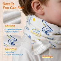 Cache-cou imprimé personnalisé pour enfants, sans couture, doux, coupe-vent, multifonctionnel, pour l'hiver
