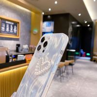 Étui de protection simple de luxe printemps été pour 15PRO 13 pour Apple Phone PC matériel avec fée amour perle chaîne sac étanche