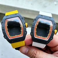 Montre mécanique pour homme, tendance et très vendue, 67-02, en fibre de carbone ultra-fine de 7,8 mm, boîtier original, style streetwear hip-hop