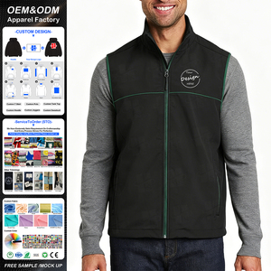 Débardeur zippé sans manches de haute qualité pour hommes, avec poche zippée, personnalisable avec logo brodé – Vente en gros - Product Image 1