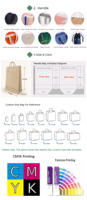 Sacs en papier personnalisés pour vêtements de luxe, imprimés avec le logo de la marque, écologiques, recyclables, avec petite poignée en ruban