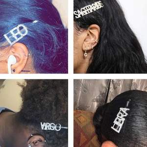 Qianjin 12ปิ่นปักผมโลหะสีเงินรูปตัวอักษรกลุ่มดาวกิ๊บคริสตัลเครื่องประดับผมอินเทรนด์ - Product Image 4