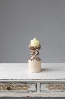 Décoration de ferme personnalisée Ornements de mariage de Noël de luxe Bougeoirs à bougie chauffe-plat en bois rustique
