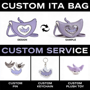 Bolsa Transversal Feminina de Couro Vegano Estilosa com Logo Personalizado, Nova Coleção de Bolsas de Ombro Femininas Estilo <span class=keywords><strong>Anime</strong></span> Ita <span class=keywords><strong>Bag</strong></span> - Product Image 2