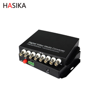 Terminal Óptico de Video Monomodo de 8 Canales FC 20m, Transceptor de Video Digital de 8 Canales para Cámara Analógica CCTV con 485