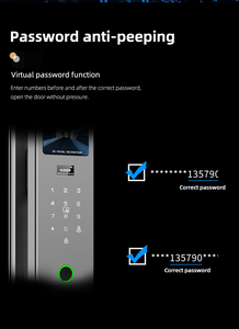 Serratura Intelligente Tuya Wifi con Riconoscimento Biometrico, Impronte Digitali, Viso e Vene Palmari per Porte <span class=keywords><strong>in</strong></span> <span class=keywords><strong>Legno</strong></span> - Product Image 4