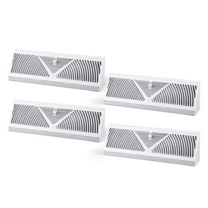 Baseboard đăng ký Vent 18 inch Ống mở Kích thước Baseboard Vent bao gồm khuếch tán có thể điều chỉnh góc trở lại lưới tản nhiệt không khí - Product Image 2