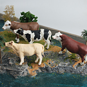 Lewu โมเดลวัวจำลองฟาร์มสัตว์ flevich Bull charolai ปศุสัตว์ของตกแต่งฟาร์มปศุสัตว์ - Product Image 2