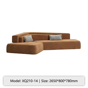 Conjunto de Sofás Curvos Artísticos Modernos, Sofá de Tela con Forma Orgánica de Lujo, Muebles Minimalistas Creativos para Sala de Estar, Sofá Grande en Forma de Arco - Product Image 5