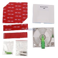 Câble à fibre optique transparent SCAPC à bout arrondi FTTH G.657B3 avec bobine de 30m 40m et module terminal mural