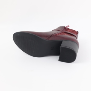 Stivaletti Invernali da <span class=keywords><strong>Donna</strong></span> <span class=keywords><strong>Rossi</strong></span> alla Moda, Traspiranti con Lacci, Design da Cavaliere, Tacco Quadrato in Tela, Antiscivolo in PU - Product Image 4