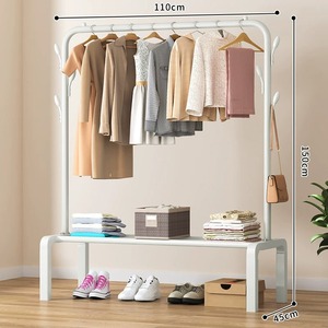 <span class=keywords><strong>Porte</strong></span>-<span class=keywords><strong>manteau</strong></span> sur pied en métal simple à grande capacité pour balcon, chambre intérieure, dortoir et appartements locatifs - Product Image 1
