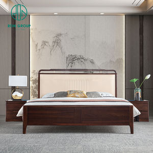 Muebles de Dormitorio de Madera de Palisandro de Alta Gama al por Mayor con Mesita de Noche, Cama King Size China, Camas de Madera - Product Image 4