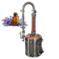 Extracteur d'huiles essentielles électrique automatique en acier inoxydable et verre borosilicate, pour huiles pures, rose et lavande