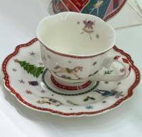 Elfes et soldats service à thé vintage en céramique porcelaine tasse à thé de noël tasse à café et soucoupe en céramique de noël