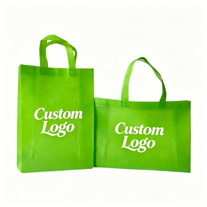 Bolsas de tela no tejida universales para publicidad de ropa, venta al por mayor del fabricante, con base angulada, logotipo serigrafiado y parche reciclable - Product Image 6
