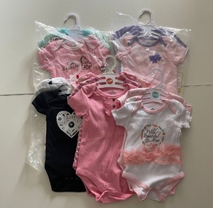 Conjunto de <span class=keywords><strong>regalo</strong></span> de verano para bebé recién nacido al por mayor, Mono de suave punto con estampado de algodón 100%, mono con cierre de botón, ropa de bebé, 3 unids/<span class=keywords><strong>set</strong></span> - Product Image 2