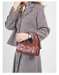 Bolsos de Mano de Cuero Genuino a la Moda, Diseño Versátil para Mujer, Mini Bolso, Bolsos para Mujer, Bolsos Bandolera - Product Image 1