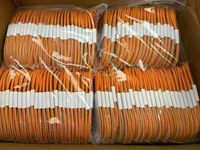 Nuevo Cable de Carga Rápida USB Tipo-C PD de 3 Pies y 60 W, Trenzado de Nailon Naranja, Conductor de Cobre Puro para iPhone, Computadora, Escáner, Cámara