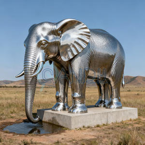 مخصص كبير دولفين قبلة امرأة الفولاذ المقاوم للصدأ دولفين الأسماك المنحوتات حديقة في الهواء الطلق الزخرفية مرآة معدنية تمثال الحوت - Product Image 6