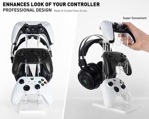 Hot Selling Game Controller <b>Holder</b> Game Handle Stand Display Desktop Crystal Acrylic Four-Tier Multifunction Gaming Accessories - Product Image 3