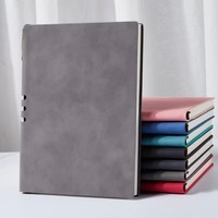 Nouveau design 2026 – Carnet de planification d'affaires A5 en cuir PU, couverture rigide personnalisable, rose et noir, idéal comme cadeau