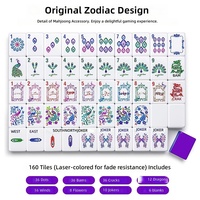 2027 Ensemble de Mahjong américain à manier à la main, tuiles en acrylique de qualité supérieure, ensemble complet pour 4 joueurs, jeu de Mahjong occidental pour la maison