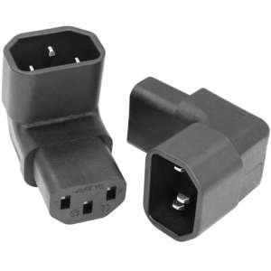 Vente en gros mâle C14 à 90 degrés vers le haut à angle droit IEC femelle C13 adaptateur d'extension d'alimentation - Product Image 1