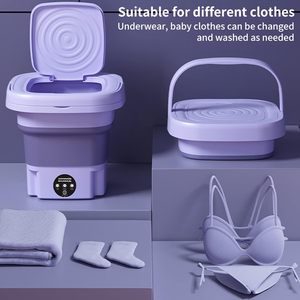 Lavadora Eléctrica Portátil Plegable de Plástico de 9 Litros, Mini Lavadora/Secadora Apilable para Uso Doméstico, Semi-Automática Mecánica - Product Image 4