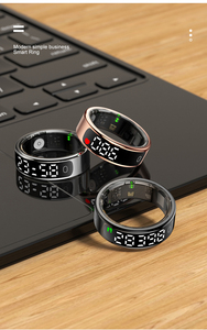 Vente chaude Fitness Smart Ring BT Wearable Health Tracker avec sommeil fréquence cardiaque moniteur d'oxygène sanguin Compatible IOS boîtier en acier - Product Image 4