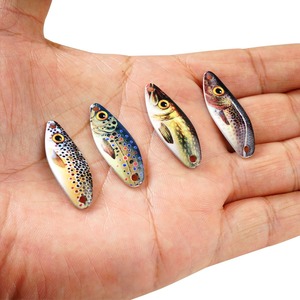 Leurre Cuillère Métallique Artificielle Imprimée en 3D SKM 3g/35mm 5g/40mm 8 Couleurs, Action Oscillante Irrégulière pour Pêche au Bar et au Brochet en Rivière/Lac - Product Image 3