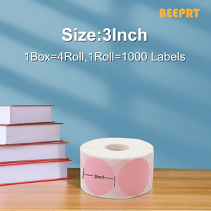 IPRT BEEPRT Nhãn Dán Màu Tròn 2/3 Inch Giấy Mã Hóa Giấy Cuộn Nhãn Nhiệt Để Vận Chuyển Máy In Nhãn - Product Image 2