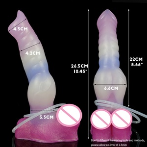 YOCY Gory Raw Meat Color Lifelike Dildo Hawk Wolf Anal Plug Silicone Fantasy Toy for Women Men With <b>Suction</b> Cup Big Knotted - Product Image 6