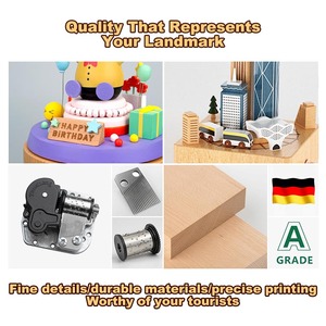 Nouvelle conception de boîte à musique en bois personnalisée pour le tourisme, <span class=keywords><strong>chansons</strong></span> personnalisées, souvenirs, idées cadeaux, artisanat fait main, décoration intérieure, usine expérimentée - Product Image 6