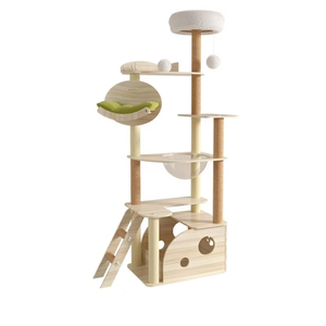 Fornitura Diretta: Albero per Gatti Moderno e Lussuoso in Sisal, con Struttura per Arrampicata, Cuccia Integrata, Tiragraffi e Capsula Spaziale per Gatti - Product Image 5
