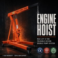 Grue de chantier pliable de 2 tonnes, grue hydraulique d'atelier, élévateur de voiture mobile portable