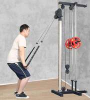 Máquina de Gimnasio para Montar en la Pared, Entrenador de Poleas para Ejercicios de Espalda, Expansión de Pecho y Crossover con Sistema de Poleas Dobles Ajustables