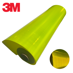 แผ่นสะท้อนแสงแบบปริซึมเกรดเพชร 3M 4083 DG3 แบบตัดตามสั่ง สีเหลือง ติดด้วยกาวในตัว สำหรับป้ายเตือนจราจรบนทางหลวง - Product Image 2