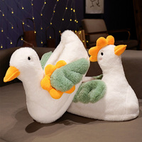 Femmes mignon dessin animé canard forme intérieur pantoufles hiver marque fourrure adultes chaussures doux coton tissu fête Occasion