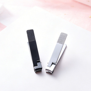 New push-button stainless steel nail clippers, large opening anti-splash nail clippers, wholesale household nail <b>trimmers</b>. - Product Image 3